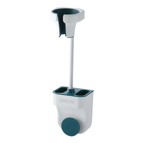 Hair Dryer Holder Wall Mount Punch Free Bracket Support Stand for Bathroom Home Hotel Blue