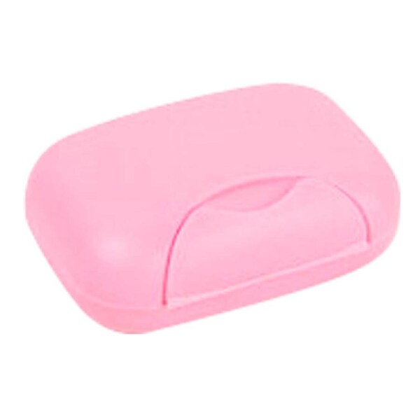 Travel Soap Container Waterproof Portable Bar Soap Case Holder Leakproof Soap Box for Home Hotel Pink