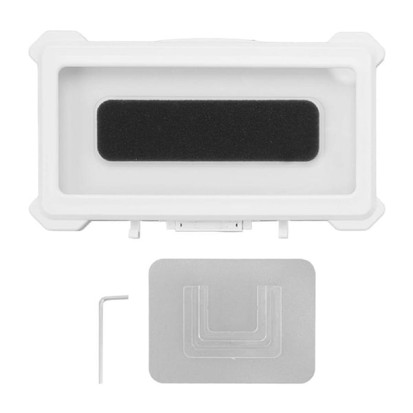 Shower Phone Holder Waterproof Case Touch Screen Rotating Phone Holder Wall Mount Shelf for Bathroom Kitchen 9801W White