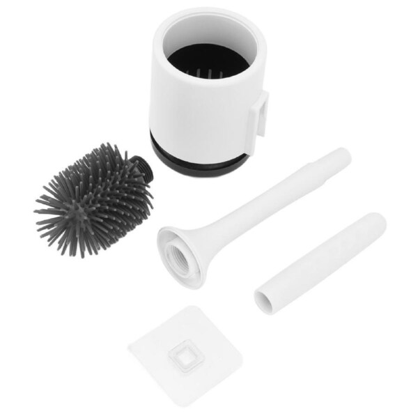 Toilet Bowl Brush and Holder Soft Sturdy TPR Detachable Base Deep Cleaning Toilet Bowl Brush for Bathroom Toilet