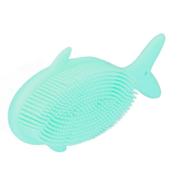 Baby Bath Brush Cartoon Whale Shape Silicone Soft Hair Baby Bath Shampoo Massage Cleaning Shower Brush Kids Bath Toys Green