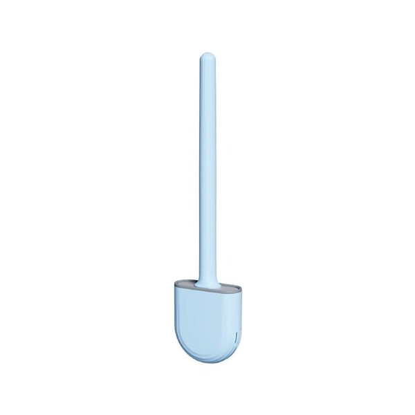 Wall Mounted Toilet Brush Mini Bathroom Toilet Cleaning Brush with Detachable Handle Icebergs Blue