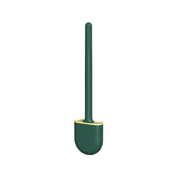 Wall Mounted Toilet Brush Mini Bathroom Toilet Cleaning Brush with Detachable Handle Midnight Green