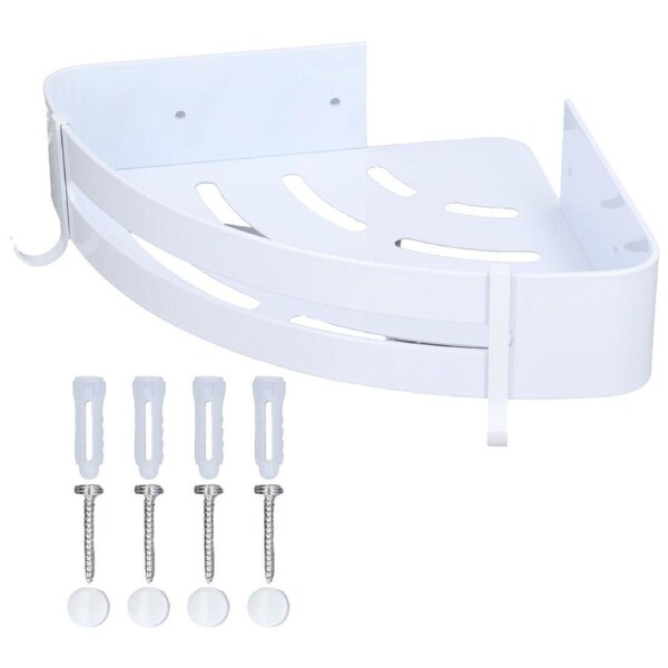 Shower Corner Organizer Aluminium Alloy Durable Rustproof Widely Used Easy Installation Corner Shower Caddy