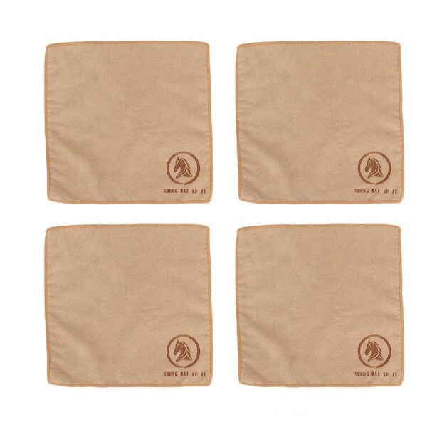 4pcs Double Sided Microfiber Towels Microfiber Drying Towels for Car Kitchen Bathroom Beige