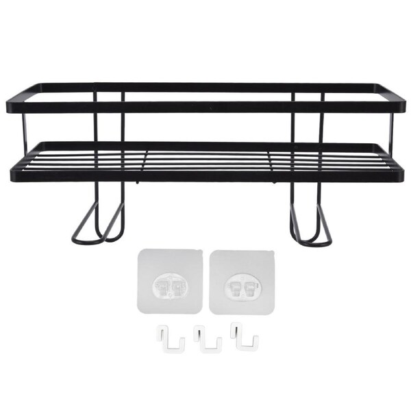 Bathroom Over The Toilet Storage Shelf Space Saver Punch Free Bathroom Storage OrganizerBlack