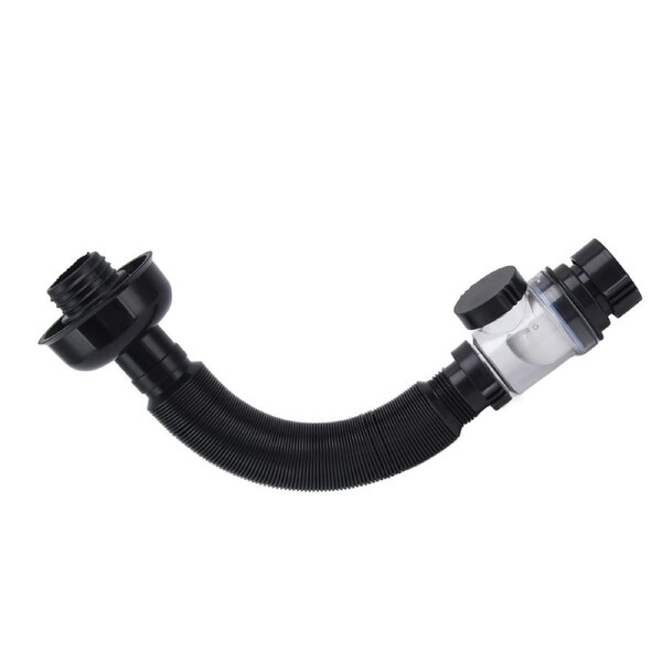 Basin Drain Pipe Wash Basin Sink Drain Hose Flexible PVC Water Pipe for Kitchen Bathroom BlackMulti Function