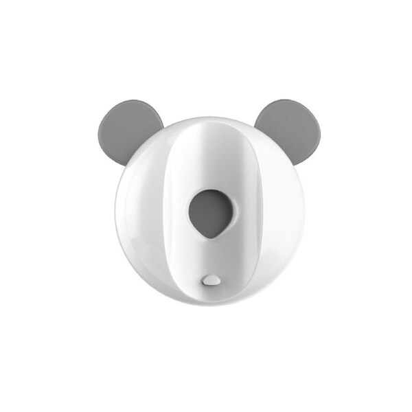 Wall Mounted Toothbrush Holder Cute Bear Shaped Strong Magnetic Force Water Proof Electric Toothbrush Holder for BathroomWhite