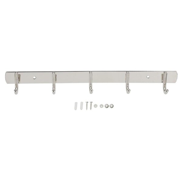 Wall Mounted Coat Rack 304 Stainless Steel Space Saving Coat Hooks Hanger for Coats Hats Backpacks5 Clothes Hooks