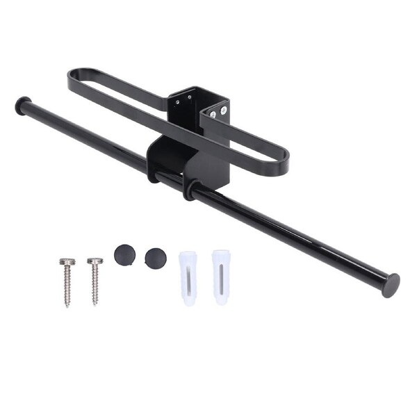 Hanger Holder Large Capacity Space Aluminum Matte Black Waterproof Rustproof Hanger Organizer for Home Hotel Bathroom