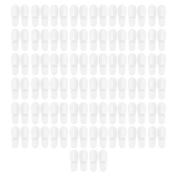 50 Pair White Disposable Slippers Hotel Slippers Anti Slip Spa Centre Travel Slippers for Outdoor Guest Room