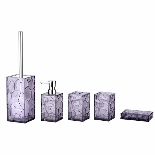 5 PCS Acrylic Transparent Bathroom Toiletry Set Hotel Bathroom Set Bathroom Supplies Set