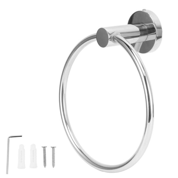 Stainless Steel Towel Ring Simple Rustproof Retro Bathroom Hand Towel Ring for Bathroom Kitchen223030 Bright Towel Ring