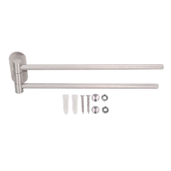 Stainless Steel Toilet Paper Bracket Single Seat 2 Poles Rotatable Toilet Paper Holder