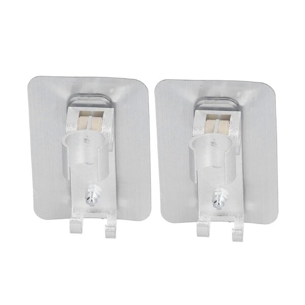 2Pcs Wall Mounted Shower Head Holder Strong Adhesive Handheld Shower Head Bracket for Bathroom