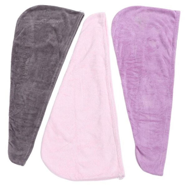 3Pcs Microfiber Hair Towel Wrap Twist Hair Drying Towel Thick Solid Quick Dry for Exercise Swim Hairdressing