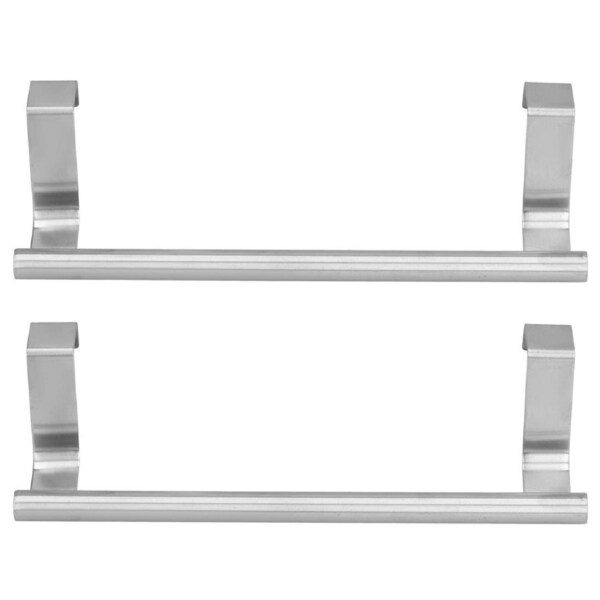2Pcs Stainless Steel Hanging Towel Rack No Punch Bathroom Hanger for Home Hotel Apartment23CM
