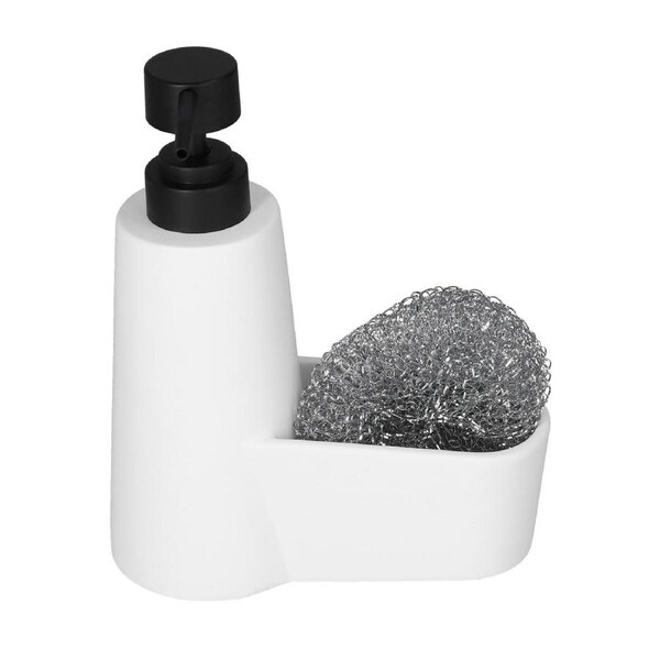 Soap Dispenser Dishwashing Liquid Hand Soap Pump with A Steel Ball for Bathroom and Kitchen SinkWhite