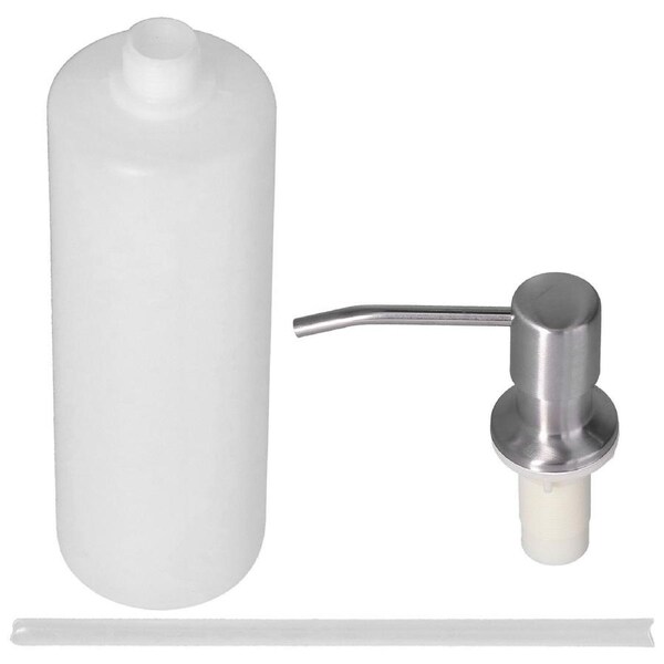 Sink Soap Dispenser Stainless Steel Press Head 300ML Soap Lotion Container Kitchen Bathroom Accessory