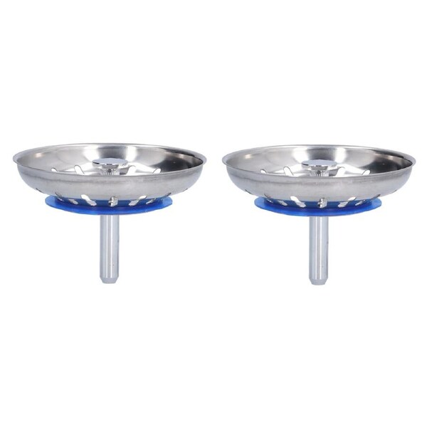 2Pcs Home Kitchen Sink Strainer Plug Stopper 304 Stainless Steel AntiClogging Sink Accessories