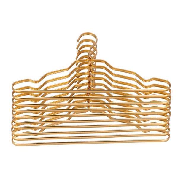 10Pcs Clothes Hanger WearResistant Enlarged Thickened SpaceAluminum NonSlip Clothes Hanger with Groove