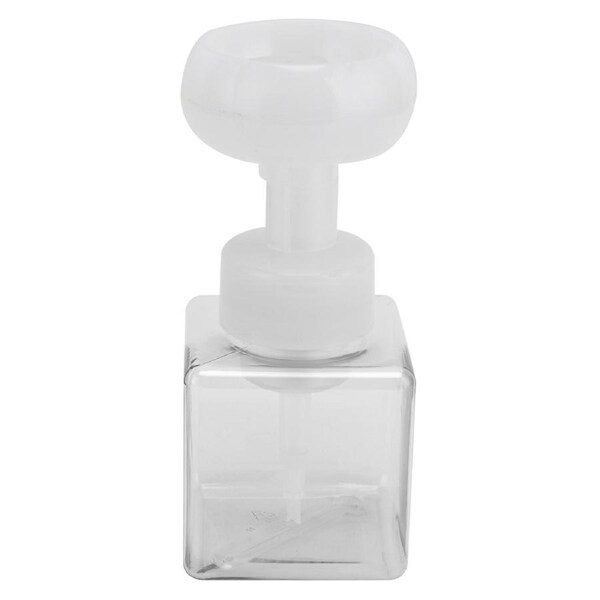 250ml Foam Pump Bottle Portable Refillable Reusable FlowerShaped Liquid Soap Dispenser(Transparent )