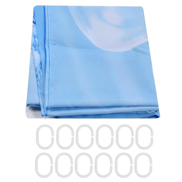 Innovative Pattern Curtain Waterproof Bright Color Shower Curtain for Bathroom Home Bathtub180x180cm