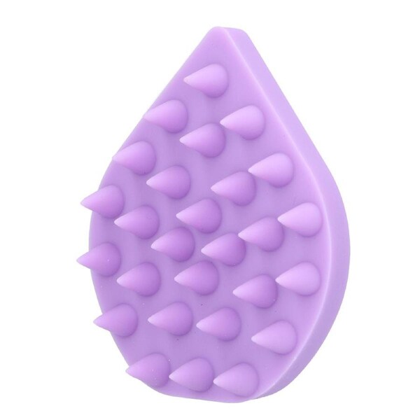 Shampoo Massage Brush Silicone Scalp Brush Hair Massager Bathing Shower Hair Cleaning CombPurple