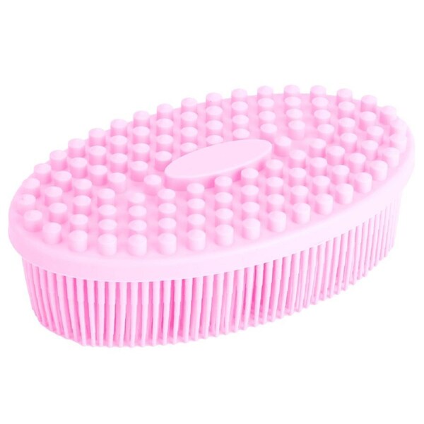 Silicone Shower Brush Multifunctional Massage Brush Baby Tactile Training Tool for HomePink