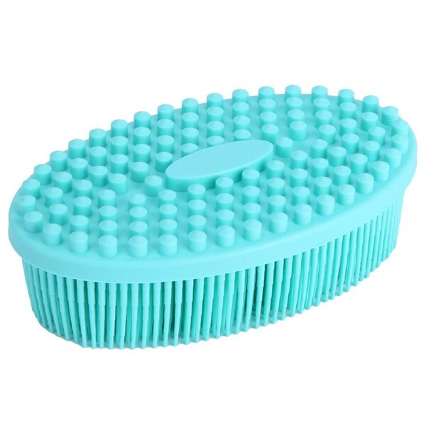 Silicone Shower Brush Multifunctional Massage Brush Baby Tactile Training Tool for HomeGreen