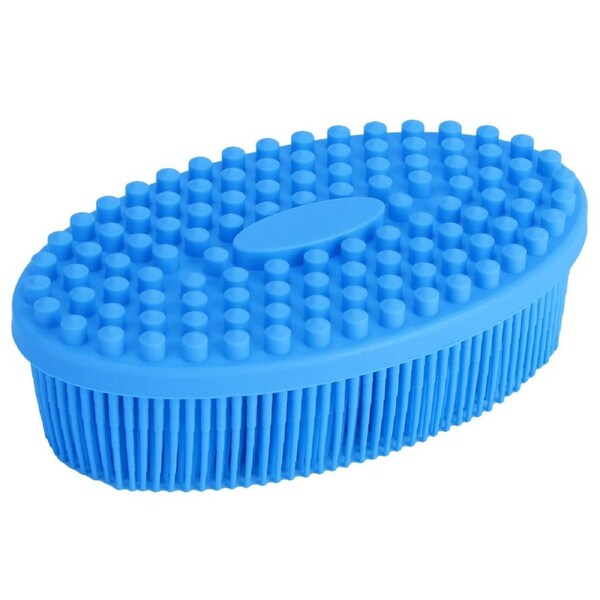 Silicone Shower Brush Multifunctional Massage Brush Baby Tactile Training Tool for HomeBlue