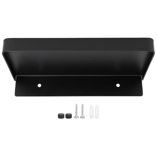 Bathroom Phone Holder Wall Mounted Thick Phone Storage Shelf Toilet Accessory 185x90mmBlack