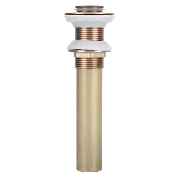 Brass Basin Sink Drain without Overflow Kitchen Bathroom Draining Stopper Accessorieswithout Hole