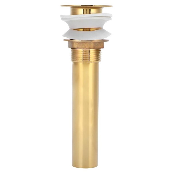 Wash Basin Sink Drain Anti Clogging Bathroom Drainer Stopper Accessories Non Overflow Gold(Flap without Hole )