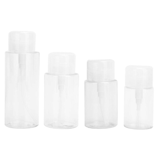 4Pcs Travel Dispenser Empty Bottle Set Liquid Press Push Down Pump Bottle for Cosmetics
