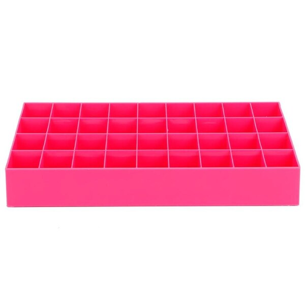 36 Grids Makeup Organizer Storage Box Display Stand Cosmetic Desktop Lipstick Rack ContainerPink