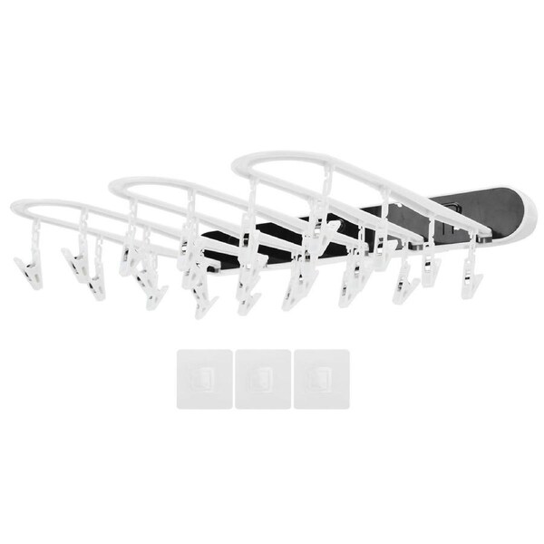 Push Type Foldable Socks Underwear Storage Rack Multifunction Wall Mounted Drying Holder