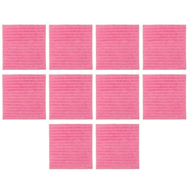 10Pcs 30x30cm Pink Square Cleaning Towel Super Absorbent Towel Cleaning Cloths
