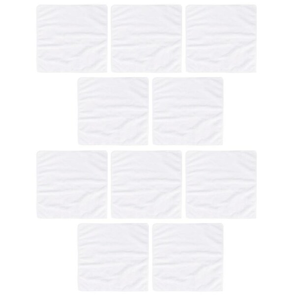 10Pcs 30x30cm White Sport Towel Square Microfiber Absorbent Towel for Yoga Fitness