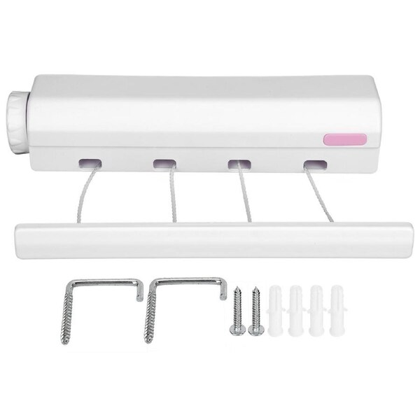 Telescopic Retractable Clothesline Clothes Drying Rope Hanger for Indoor Outdoor SuppliesFour Ropes