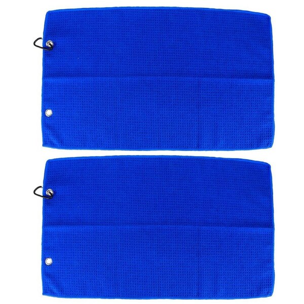 2Pcs Microfiber Yoga Towel Fitness Workout Running Sweat Absorbent Towel Sport AccessoriesRoyalblue