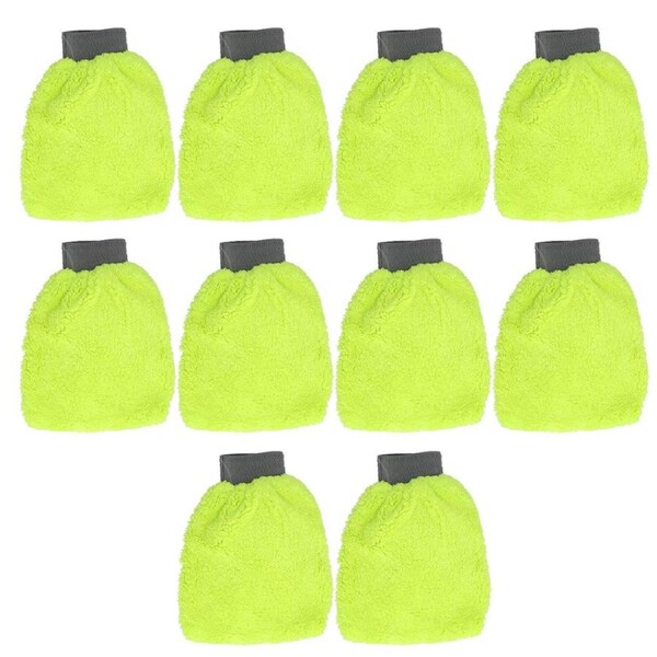 10PCS Coral Velvet Water Absorption Car Wash Gloves Washing Car Cleaning Accessories