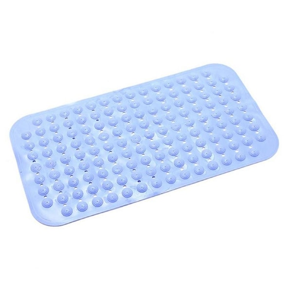 Adhesive Bathroom Shower Mat Bath Tub Non Slip Safety Cushion with Rubber Suction Cup(Blue)