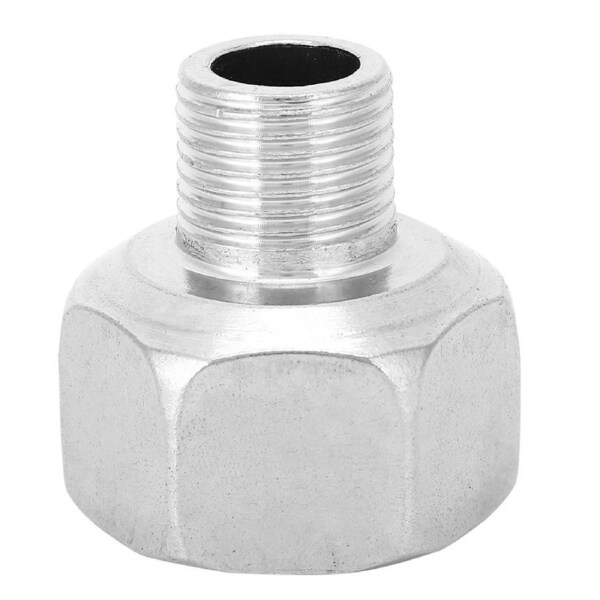 Stainless Steel Hex Head Reducer Pipe Connector Fitting Male Thread G1/2in Female Thread G1in