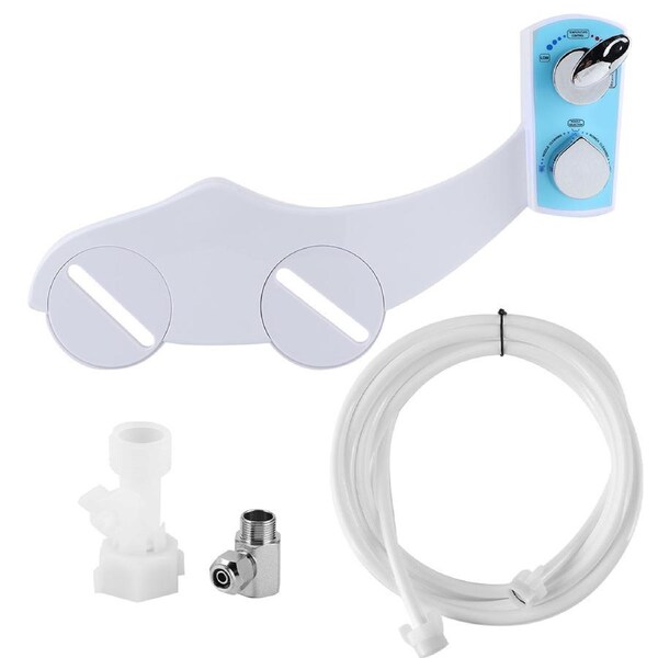 Non Electric Bidet Spray Bathroom Toilet Seat Attachment Hot and Cold Water Flusher