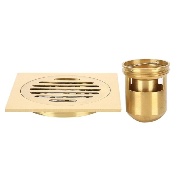 Household Brass Anti Odor Shower Floor Drain Bathroom Water Drainer Hardware Accessory
