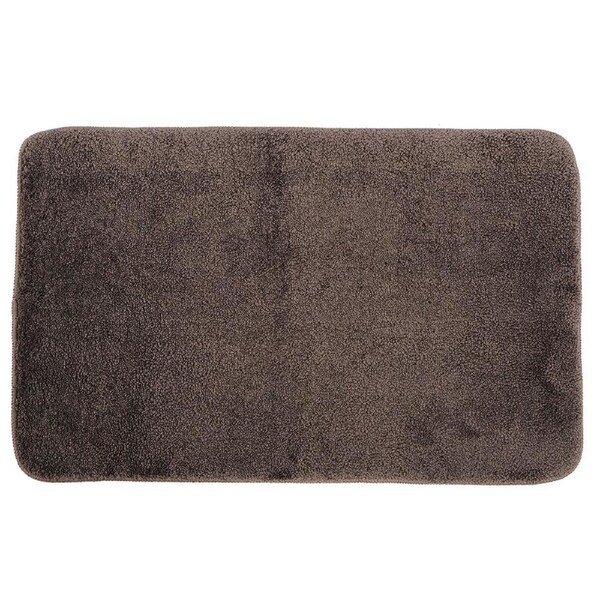 Brown Thickened Bathroom Floor Mat Soft Bedroom Living Room Door Non slip Floor Carpet Pad(50x80cm )