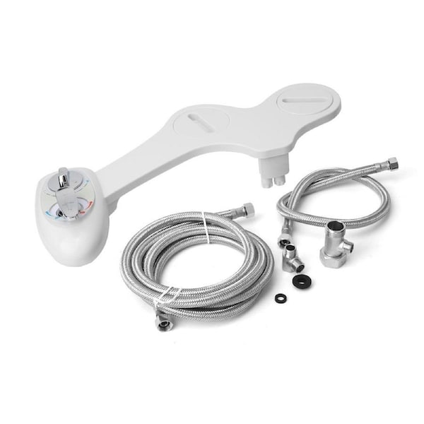 Toilet Bidet Hot Cold Water Double Nozzle Toilet Seat Attachment Women Self Cleaning Set