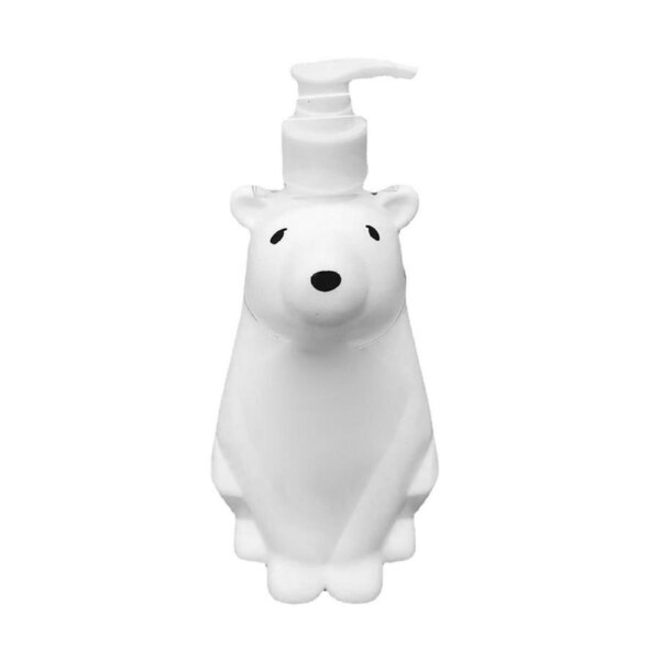 Soap Dispenser Bottle Cute Bear Shape Large Capacity Pump Dispenser Bottle for Bathroom Kitchen S (8.5x19cm/3.3x7.5in) (300ML)