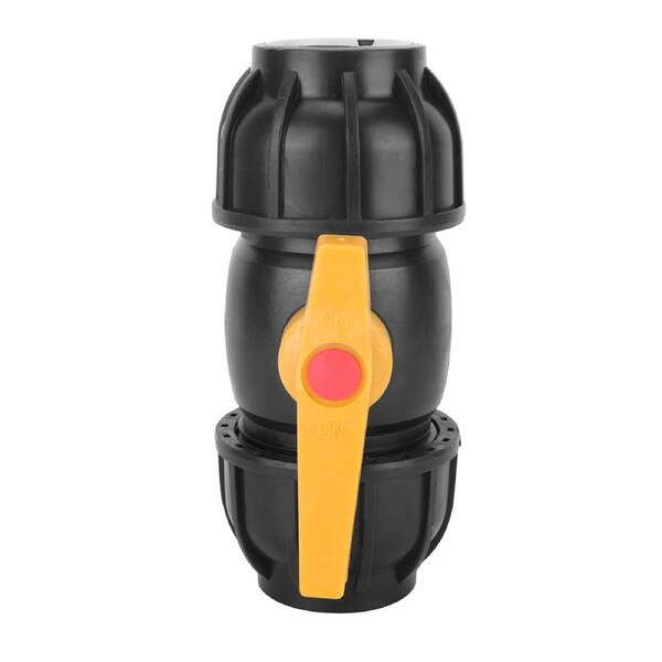 PE Plastic 50mm Diameter Ball Valve Connector Water Pipe Fitting Accessories